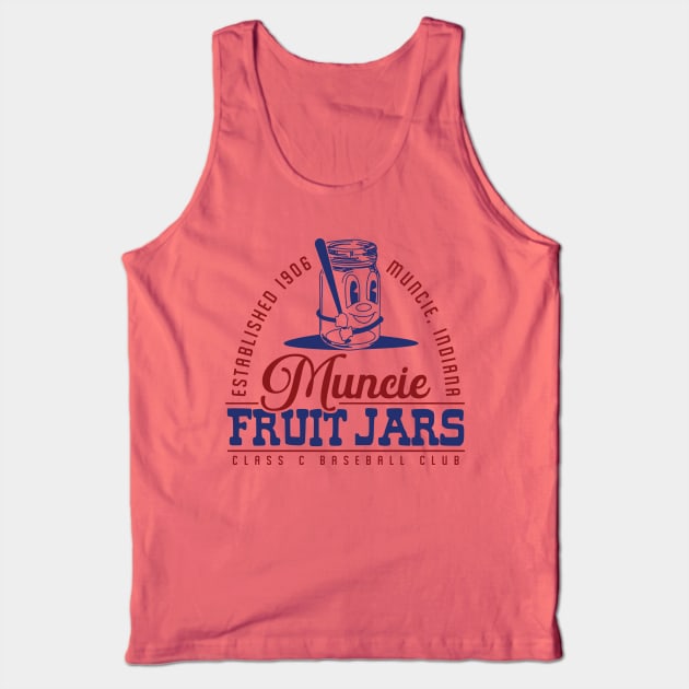 Muncie Fruit Jars Baseball Tank Top by MindsparkCreative